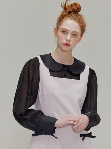 Round collar see through blouse_Black - OPENING SUNSHINE - Modalova