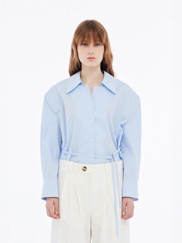 Open Collar Shirt_Blue - J KOO - Modalova