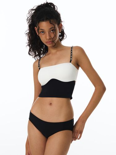 Chain Contrast Tube Top Bikini Top () - VINAJ - Modalova