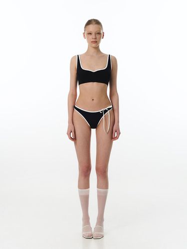 Ribbon color block mini short bikini bottom() - VINAJ - Modalova