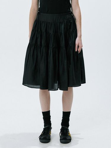 Shirring Ribbon Skirt (Black) - OEF - Modalova