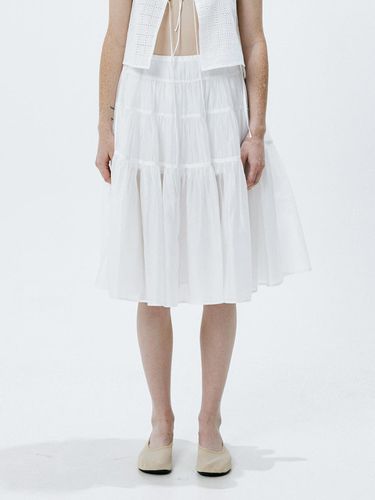 Shirring Ribbon Skirt (White) - OEF - Modalova