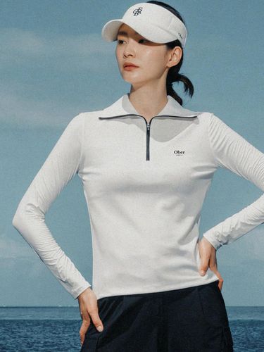 Cooling Half zip up shirt (white) - OBER GOLF & SPORTS - Modalova