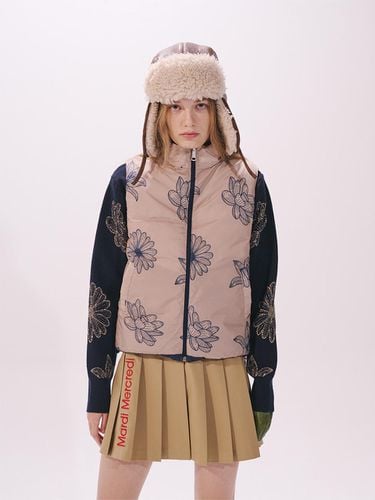 REVERSIBLE LIGHT DOWN VEST_NAVY BEIGE - Mardi Mercredi Actif - Modalova