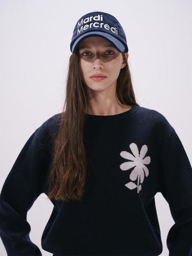 CASHMERE BLENDED PULLOVER EMOJI FLOWER - Mardi Mercredi Actif - Modalova