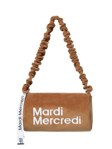 CORDUROY SHOULDER BAG CYLINDER_BROWN - Mardi Mercredi Actif - Modalova