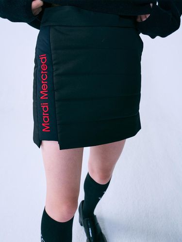 PADDED MINI SKIRT_BLACK RED - Mardi Mercredi Actif - Modalova