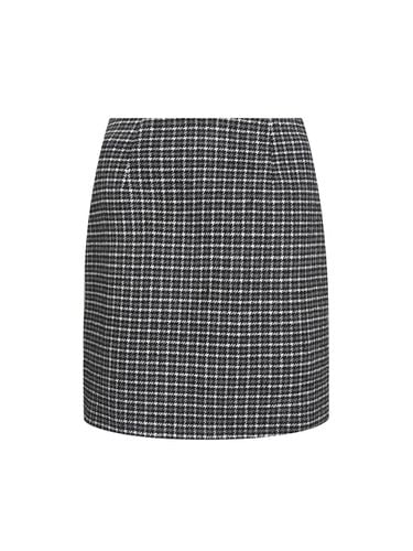 Checkered Semi A Line Mini Skirt (TJSAX7341) - VIKI - Modalova