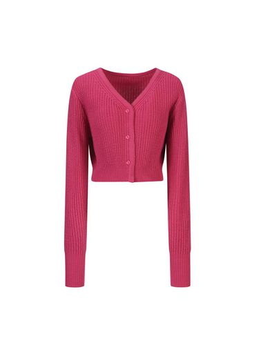 Semi-cropped V-neck cardigan (TJCCI4902) - VIKI - Modalova