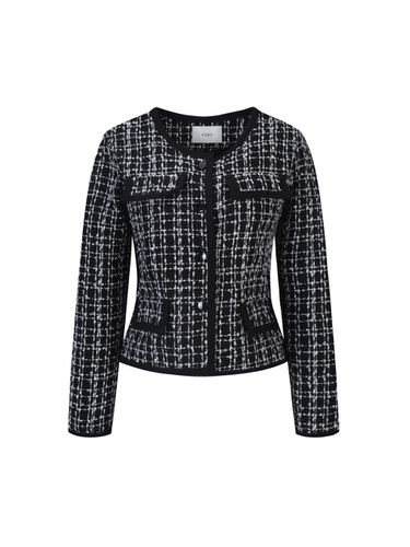 Contrast tape tweed jacket (TJJAH7108) - VIKI - Modalova