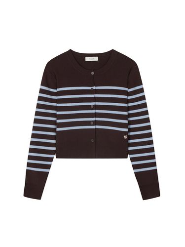 Soft Touch Round Neck Block Stripe Cardigan (TJCCI - VIKI - Modalova