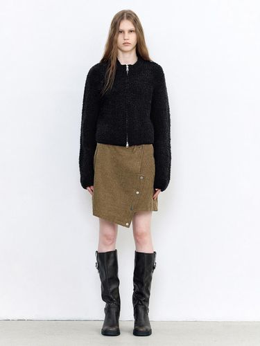 Corduroy asymmetrical skirt ASH BROWN - INSILENCE WOMEN - Modalova