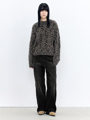 Washed-out corduroy pants BLACK - INSILENCE WOMEN - Modalova