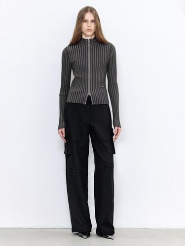 Wide Fit Wool Blend Slacks [BLACK] - INSILENCE WOMEN - Modalova