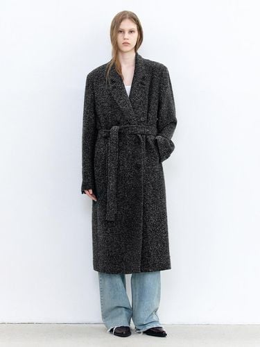 Vintage Double Wool Blend Coat [MELANGE GREY] - INSILENCE WOMEN - Modalova