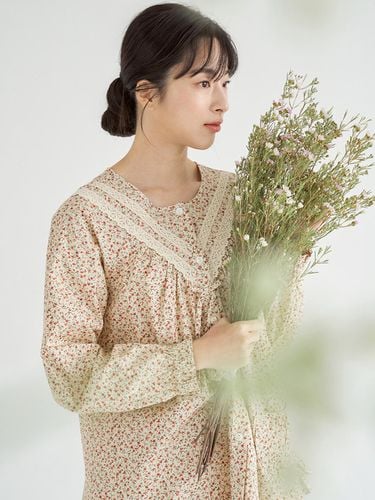 Floral Long-Sleeve Cotton Plus Size Pajama - MAY FLOWER - Modalova