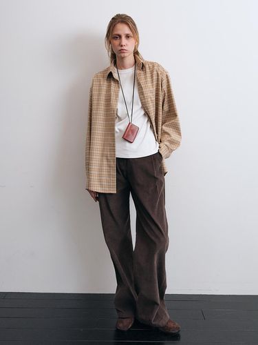 One tuck Corduroy Wide Pants () - LENUEE - Modalova