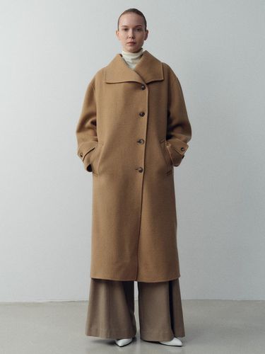 Shawl collar handmade coat_camel - ARCHAIC - Modalova