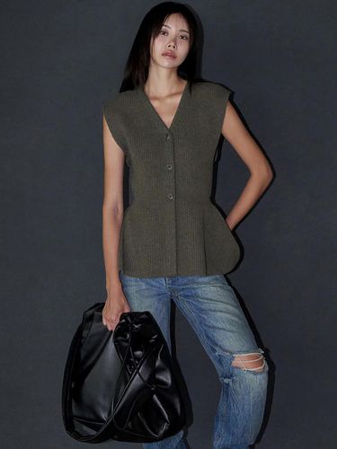 Fine wool ruffle vest knit - LANGER - Modalova