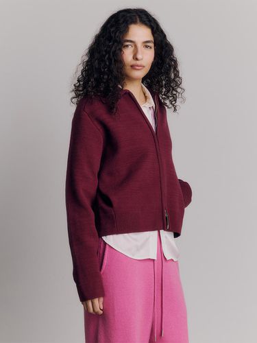 Two-way Collar Jumper (Wine) - Maggie - Modalova