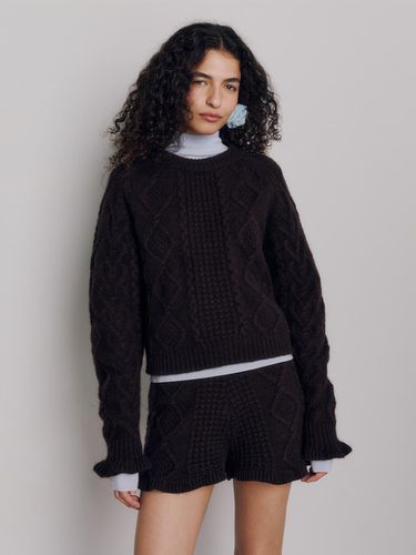 Frill Cable Knit (Brown) - Maggie - Modalova