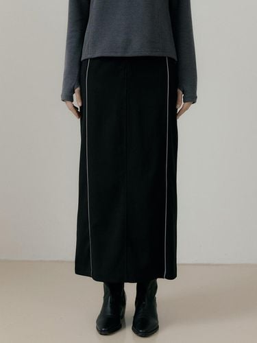 Line Point A-line Long Skirt [Black] - REORG - Modalova