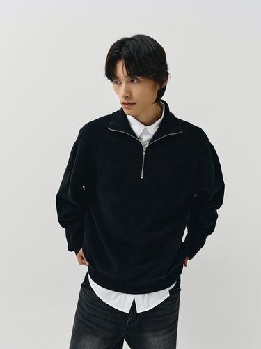 Mild Cotton Half Zip-Up Knitwear 4color - THE KNIT COMPANY - Modalova