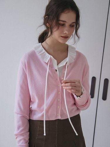 CASHMERE BLEND KNIT CARDIGAN_PINK - VEM.VER - Modalova