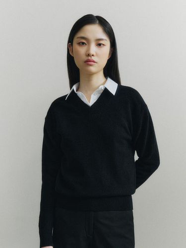 Fine wool V-neck knit 4 color - THE KNIT COMPANY - Modalova