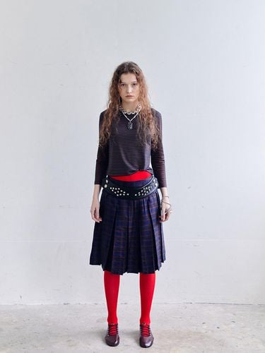 F WYBIE PLEATED SKIRT IN PLAID - DARED - Modalova