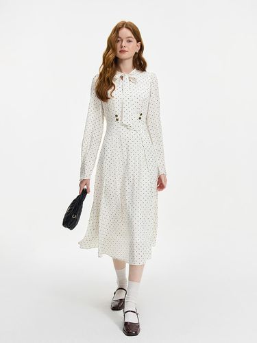 WD_Ribbon collar polka dot dress - We’Dee - Modalova