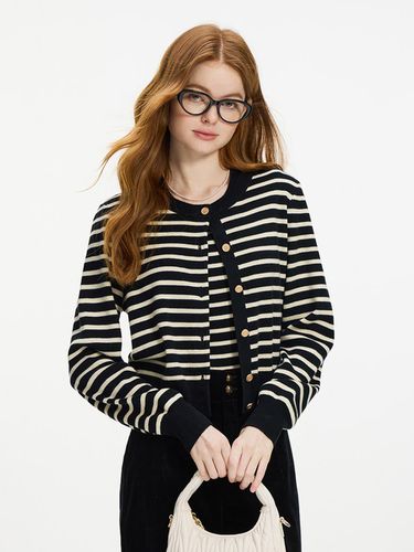 WD_Striped round neck wool cardigan - We’Dee - Modalova