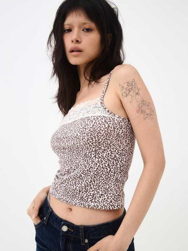 Leopard Lace Tank Top - EXPIRED GIRL - Modalova