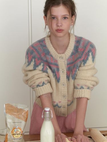 Lodge Nordic Wool-Alpaca Knit Cardigan 4color - RE_L - Modalova