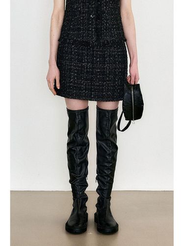 Black tweed mini skirt - J KOO - Modalova