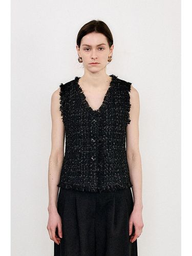 Black Tweed Vest - J KOO - Modalova