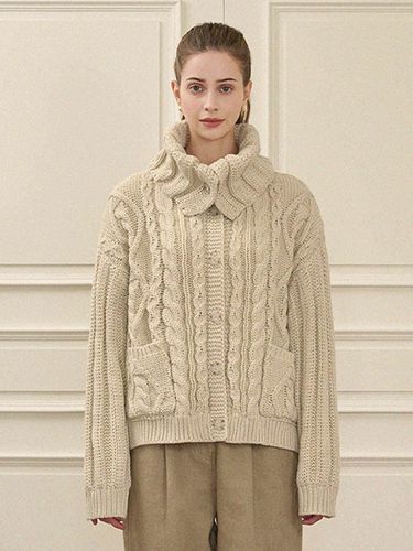 Ambient overfit cable cardigan - MICANE - Modalova