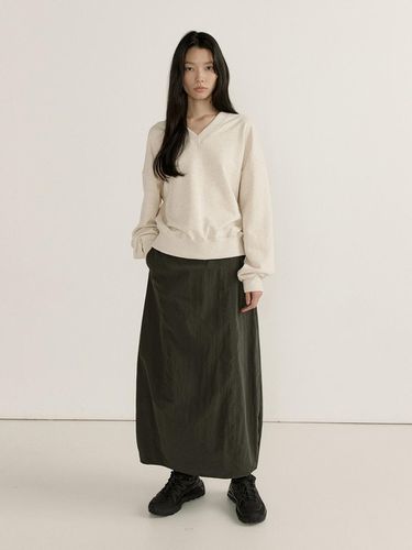 STITCH BALLOON LONG SKIRT (3COLOR) - Lemme - Modalova