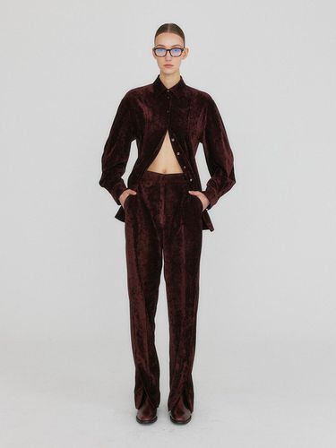 ZNEL Straight Pants - Burgundy - EENK - Modalova