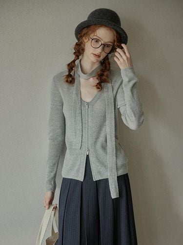 PM_Muffler zipper knit cardigan_GRAY - Proud Mary - Modalova