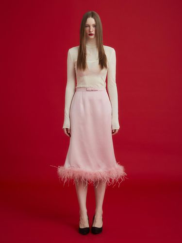 FUR TRIMMING MIDI SKIRT - PINK - JOHNNY HATES JAZZ - Modalova