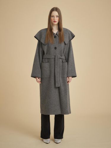 STITCH WIDE COLLAR COAT - GRAY - JOHNNY HATES JAZZ - Modalova