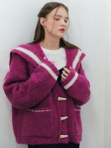 Sailor wool boucle cardigan - FABRIC SEOUL - Modalova