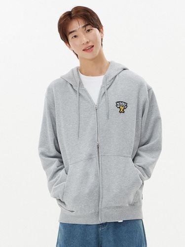 Basic logo hooded zip-up gray - Wacky Willy - Modalova