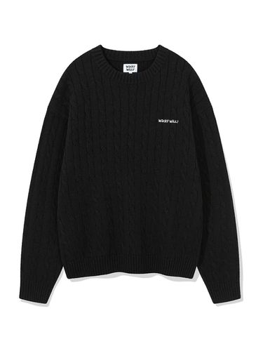 Basic Cable Pullover Knitwear_Black - Wacky Willy - Modalova