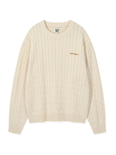 Basic Cable Pullover Knitwear_Light Beige - Wacky Willy - Modalova