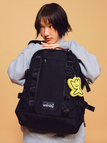 Corduroy Webbing Backpack Black - Wacky Willy - Modalova