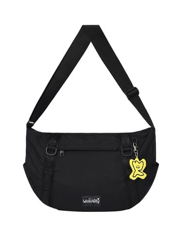 Corduroy Webbing Crossbag Black - Wacky Willy - Modalova