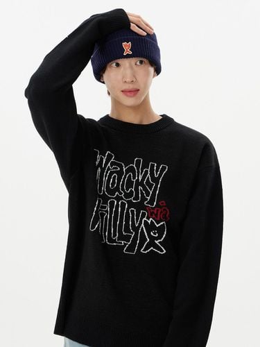 Typo pull-over sweater black - Wacky Willy - Modalova