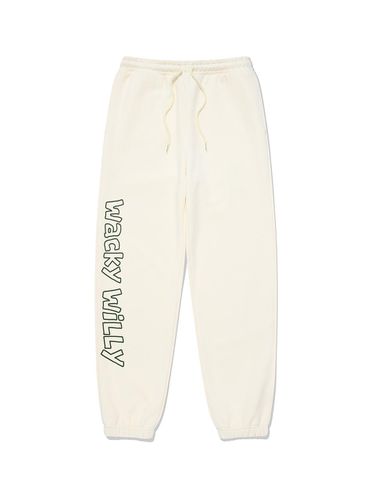 Logo graphic sweatpants Light Beige - Wacky Willy - Modalova